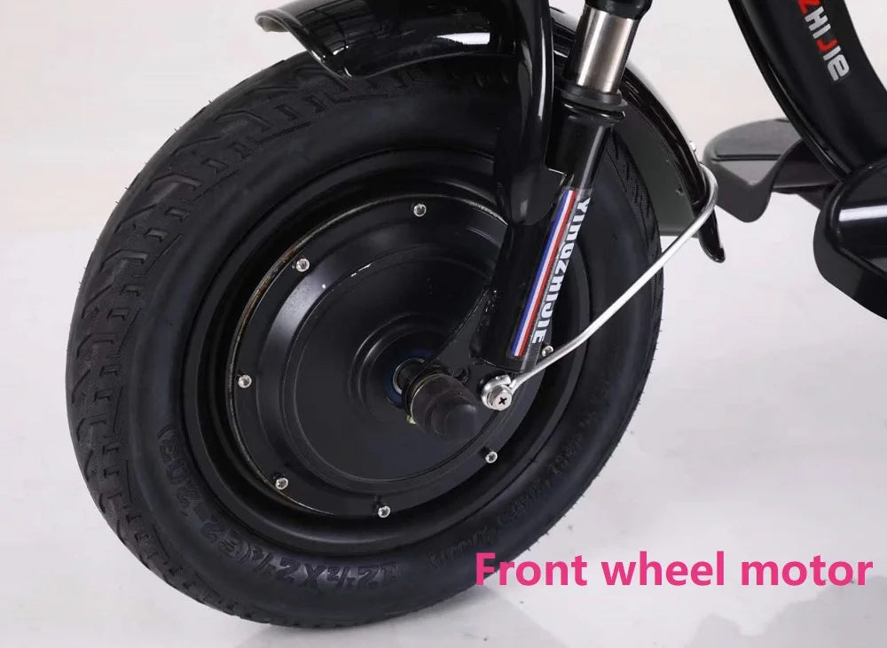 3-Wheel Electric Mobility Scooter for Adults, Folding Long-Range Design
