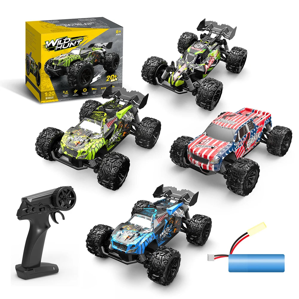 1:20 Scale 4WD RTR RC Monster Truck – High Speed Off-Road Climbing Drift Remote Control for Kids