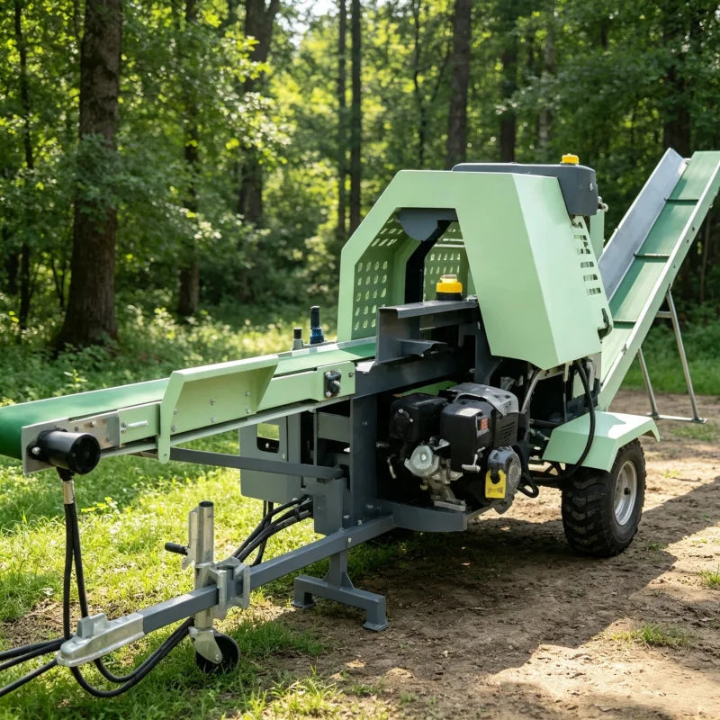 2-in-1 Hydraulic Log Splitter & Firewood Processor – 13.5HP Gas, 5m³/H for Home & Commercial