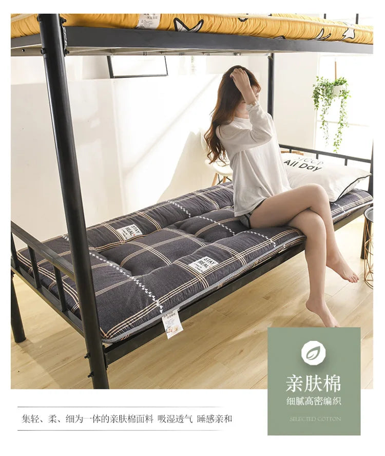 Japanese Style Thick Mattress – Student Dormitory Tatami, Single & Double, Foldable Floor Mattress