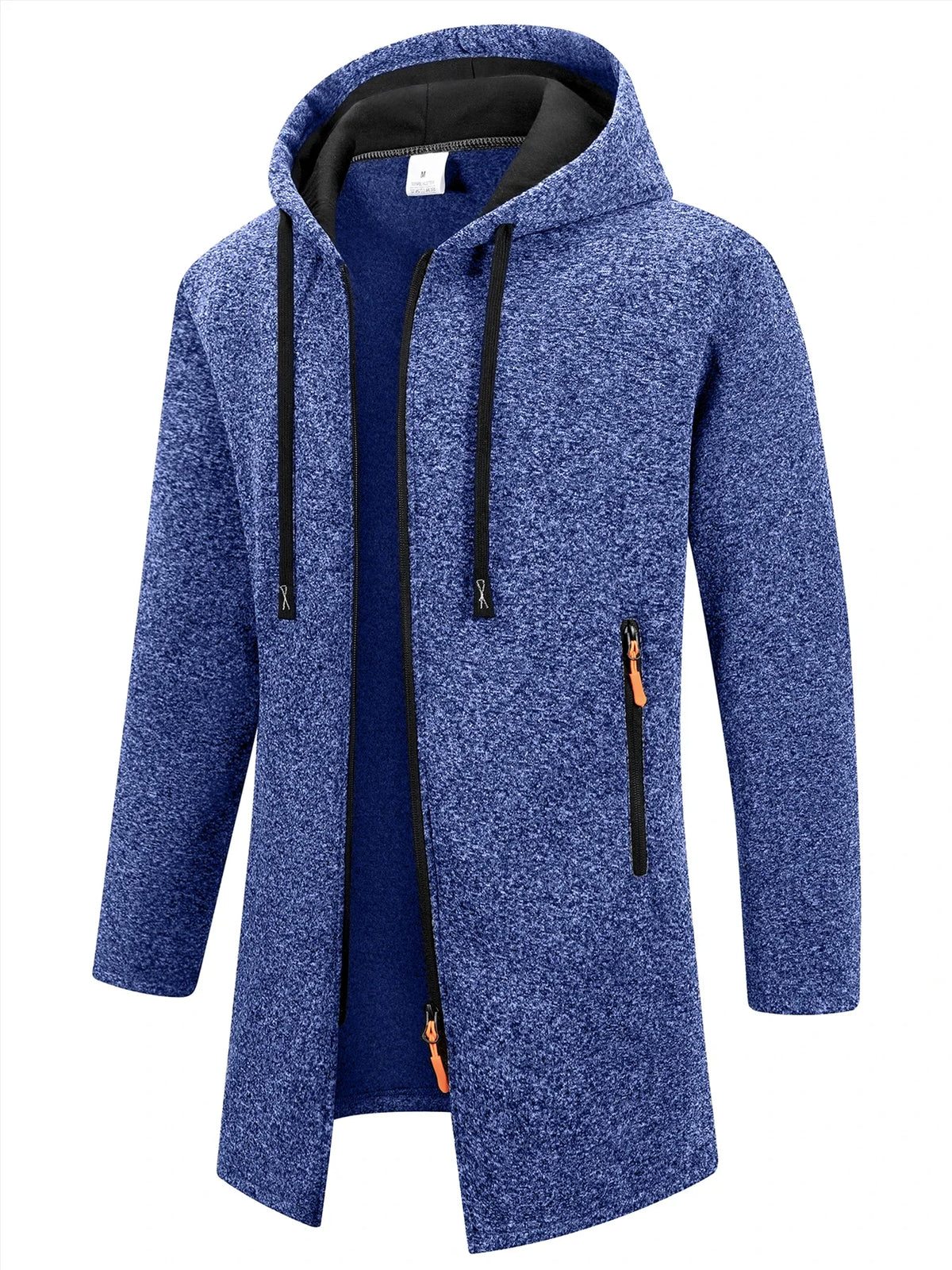 Men's Fleece Zip-Up Hoodie Jacket – Warm Knit Outerwear, S–3XL, 6 Colors