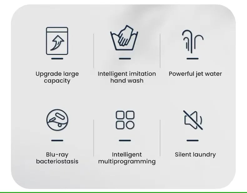 10KG Fully Automatic Top Load Washer-Dryer Combo — All-in-One Portable Laundry Machine for Home & Industrial Use