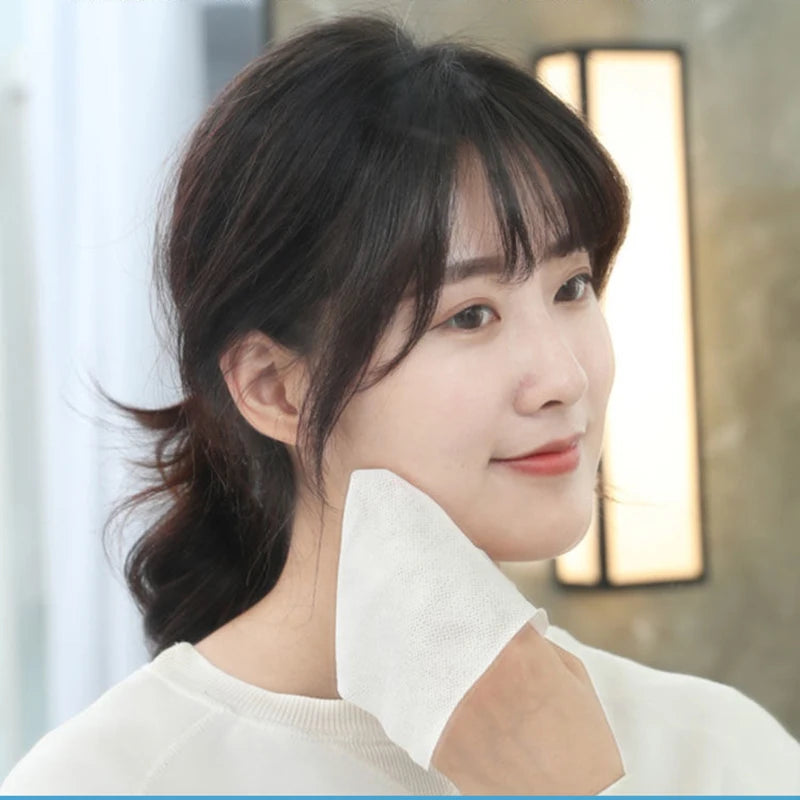 Disposable Pearl Cotton Face Towels — Wet & Dry Cleansing Towel