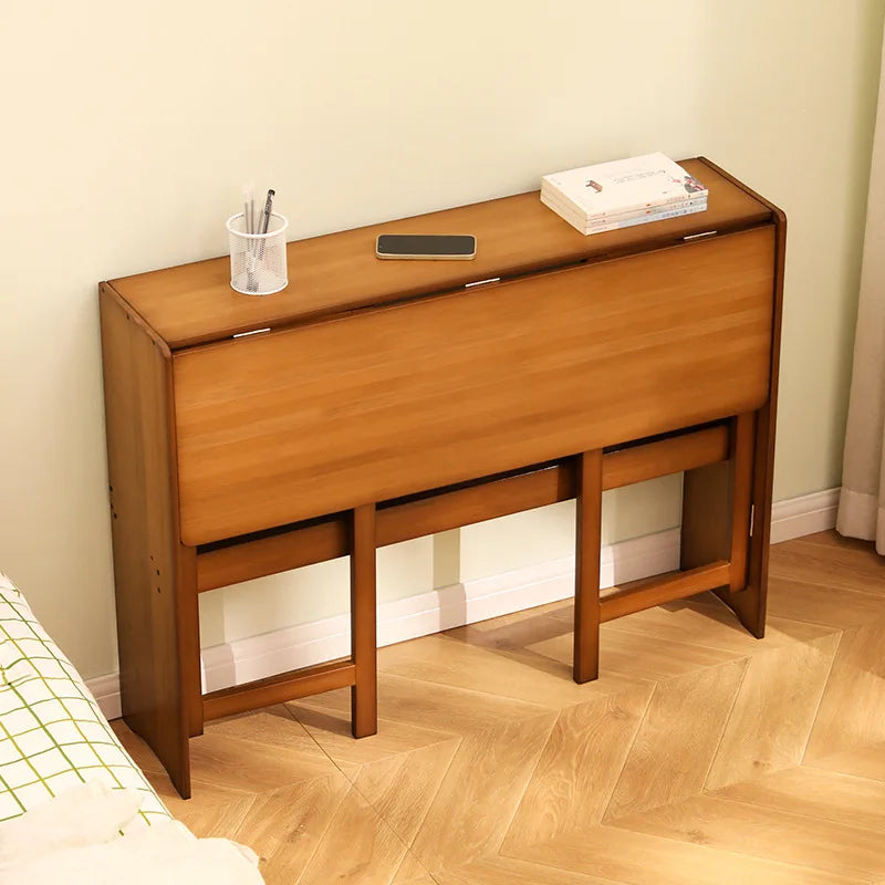 Foldable Bamboo Computer Desk — Student Writing Workbench, Bedroom & Bedside Use, 83cm & 103cm