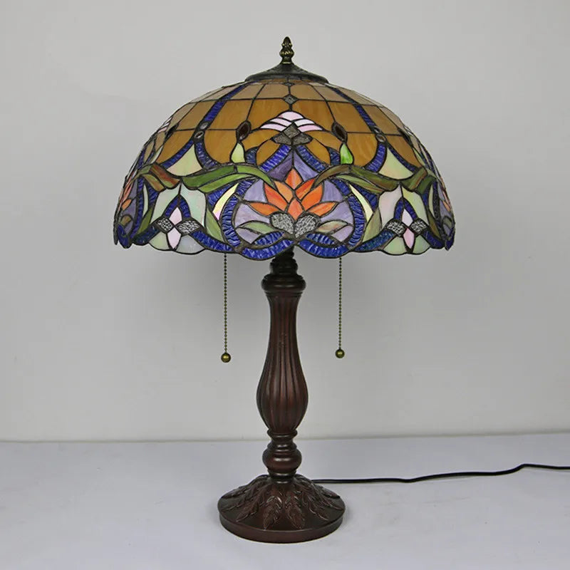 Stained Glass Table Lamp – Decorative Resin Base
