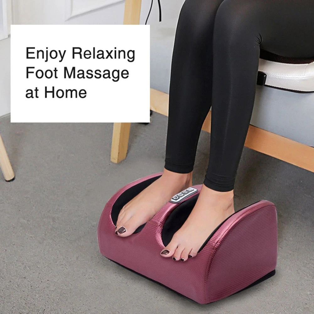 Electric Shiatsu Foot Massager — Heated Kneading Roller for Calf & Foot Pain Relief