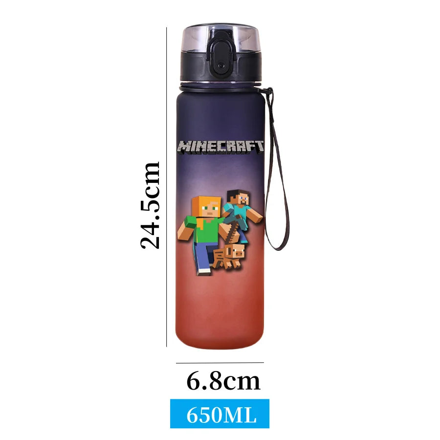 650ml Gradient Color PC Sports Water Bottle with Handle – Leakproof Shaker Bottle for Fitness, Travel & Office