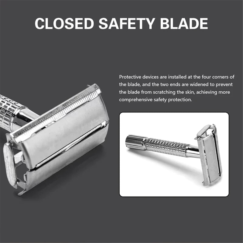 Double Edge Safety Razor for Men & Women – Delicate Box Holder with Blade Included