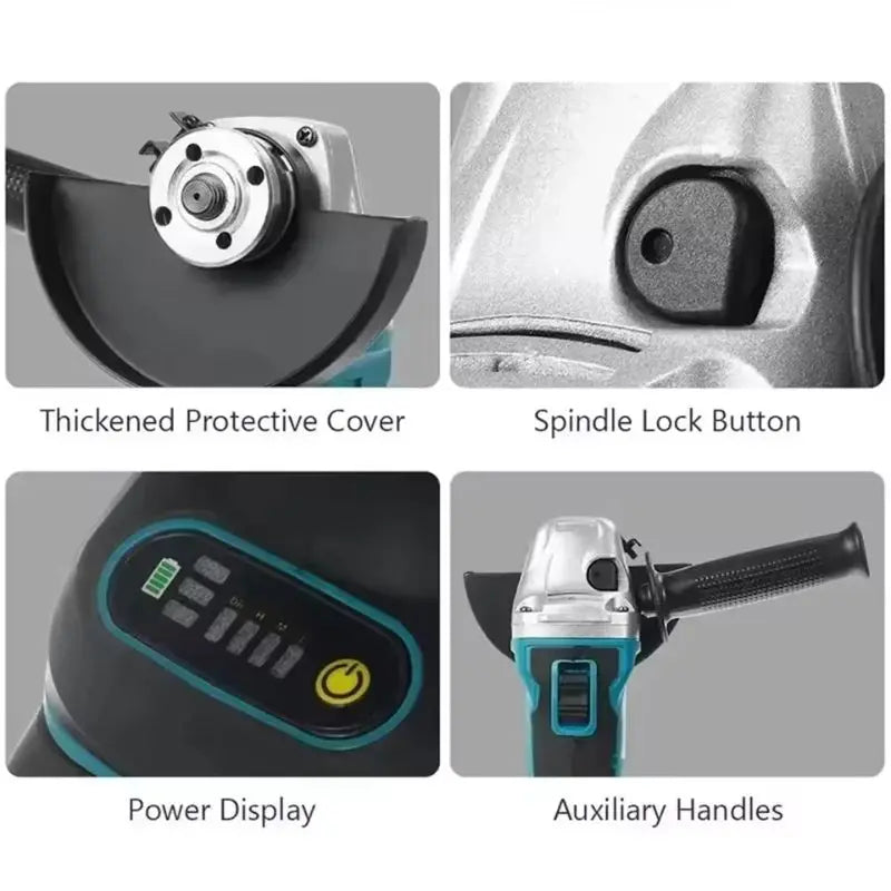 Makita DGA404 18V Brushless Angle Grinder – 100/125mm Cordless Power Tool Grinder & Sander