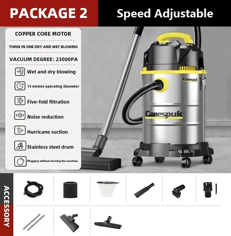 25L / 40L Wet & Dry 3-in-1 Vacuum Cleaner — High Power Commercial & Industrial Shop Vac for Car, Hotel & Home
