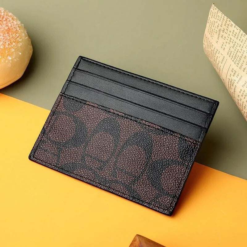 Women's Multi-Function PU Leather Card Holder Wallet – Short Coin Purse in Black & Khaki