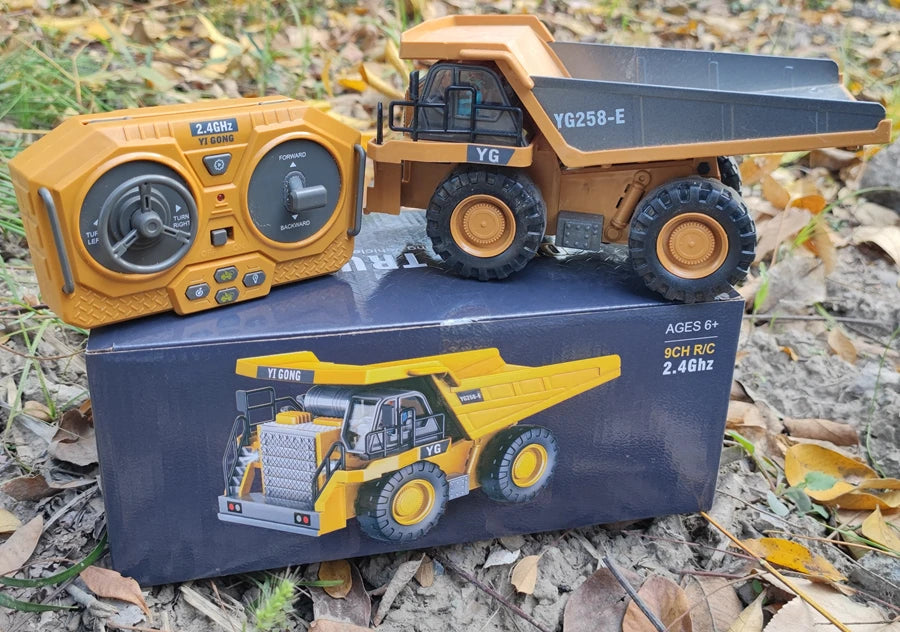 1:20 Scale 4WD RC Excavator Dump Truck Bulldozer – Alloy Construction Vehicle with Lights & Sound