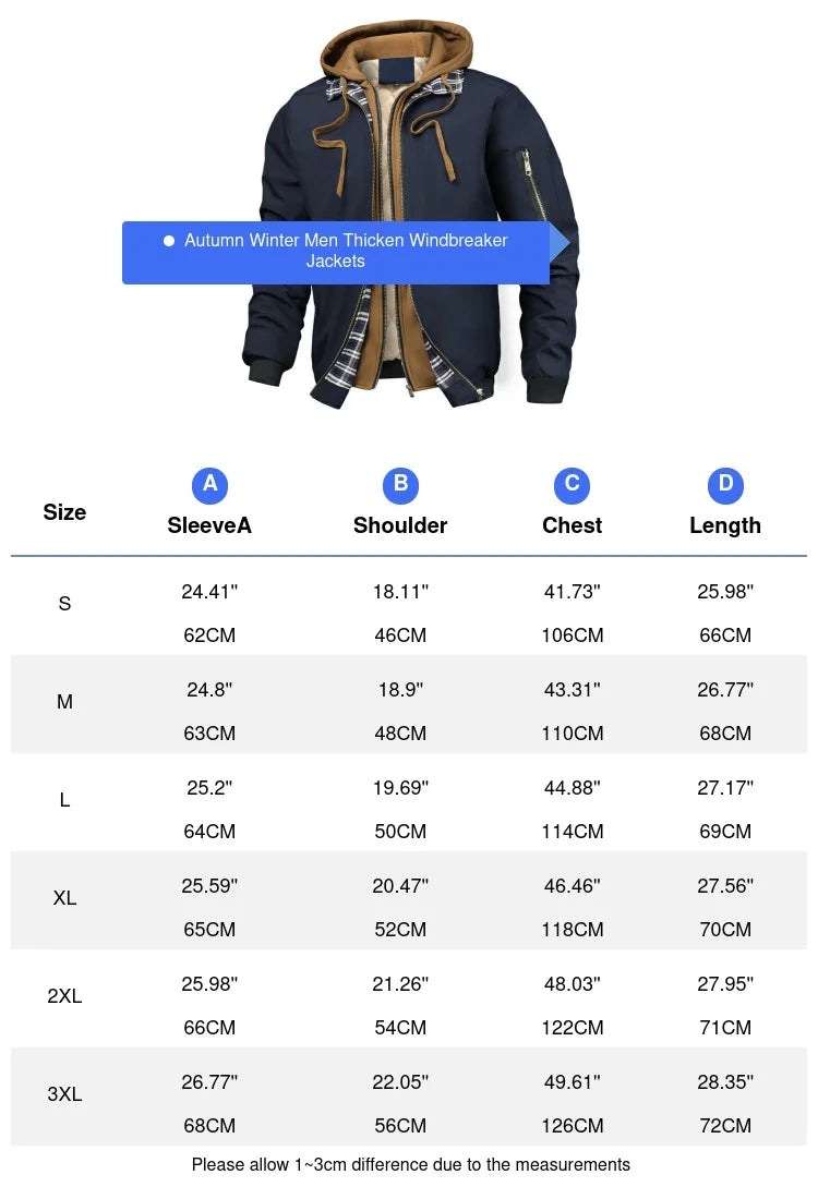 Men's Hooded Windbreaker Jacket – Zip-Front Casual Layer