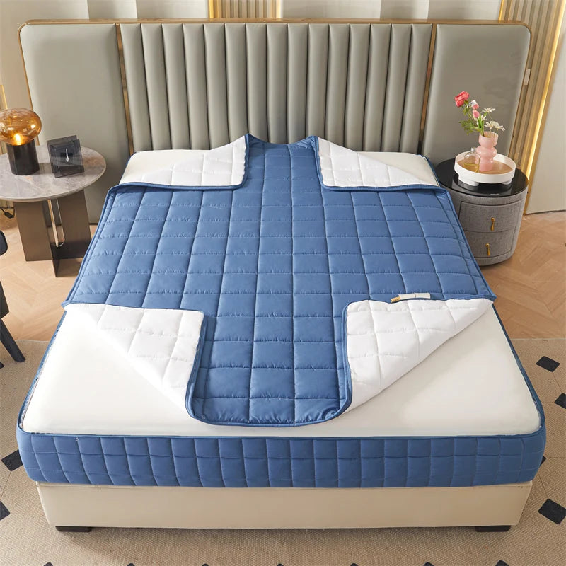 Six-Sided All-Inclusive Mattress Cover with Zipper – Thickened Quilted Protector, Custom Sizes