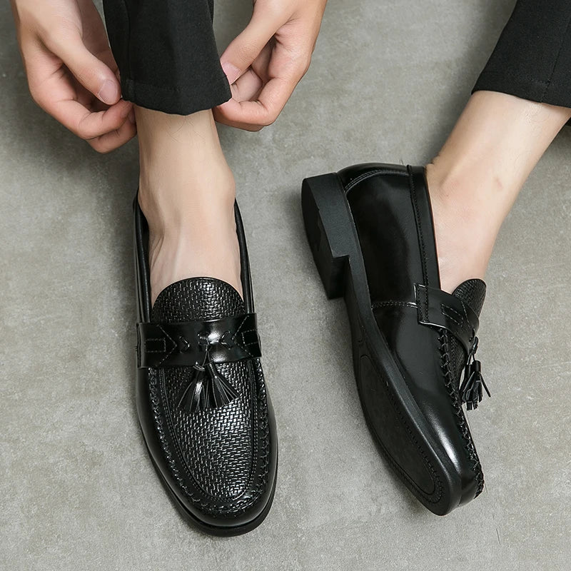 Men's Pointed-Toe Slip-On Dress Loafers