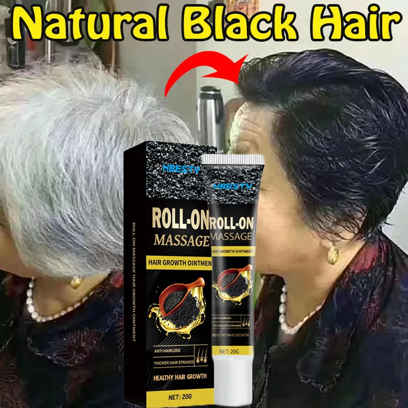 Herbal Anti-grey Hair Treatment Serum Cream White To Black Permanent Repair Natural Color Nourish Scalp Hair Care Products
