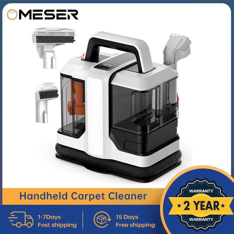 OMESER W05 Handheld Carpet & Upholstery Cleaner — 750W 15Kpa Spot Clean Machine for Carpet, Sofa & Car