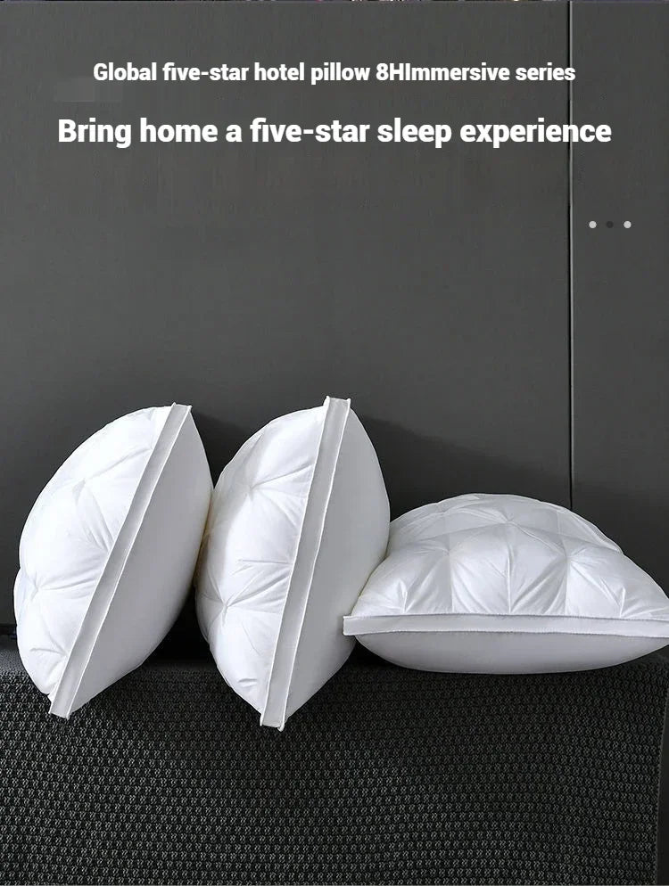 5-Star Hotel Sleeping Pillow – 3D Soft Bilateral Washed Solid Color, Multiple Options