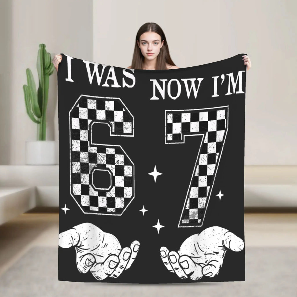 Brainrot Meme Flannel Blanket – Warm Novelty Throw for Bedroom, Sofa & Bed, Multiple Sizes