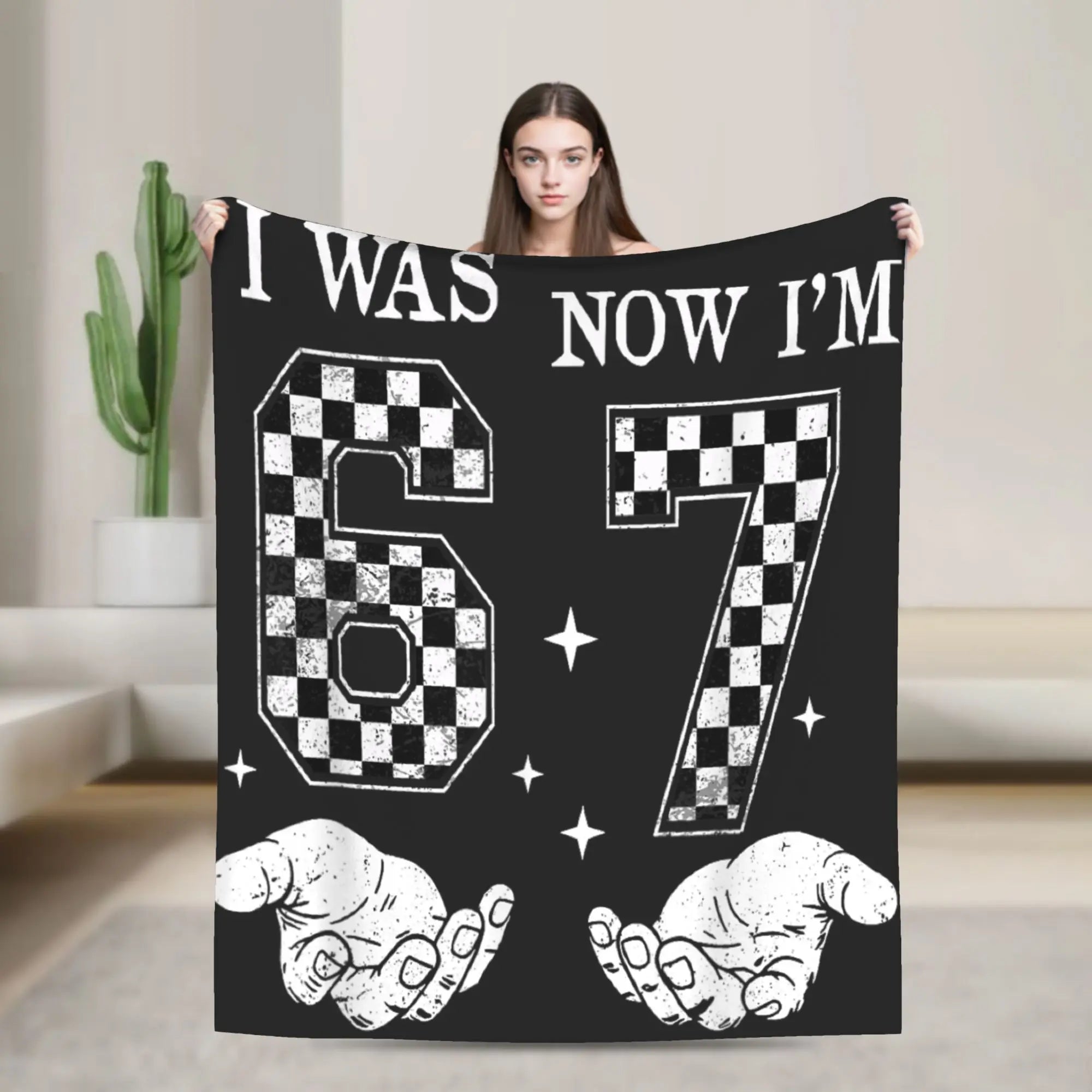 Brainrot Meme Flannel Blanket – Warm Novelty Throw for Bedroom, Sofa & Bed, Multiple Sizes