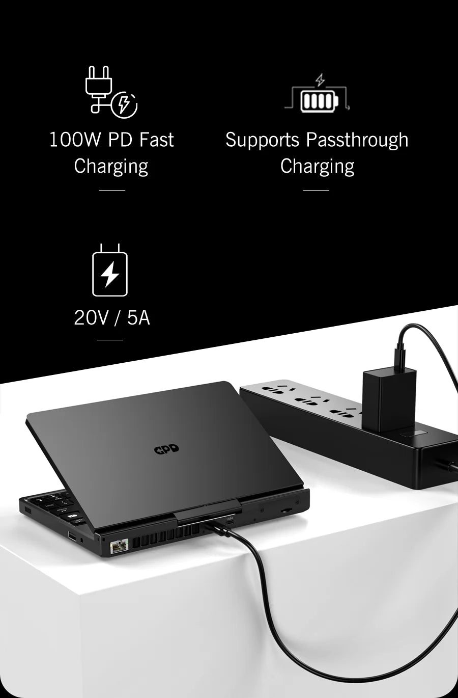 GPD Pocket 4 8.8" Mini Laptop – AMD Ryzen AI 9 HX 370, Up to 64GB LPDDR5X, 2TB NVMe, 144Hz Touch, Windows 11