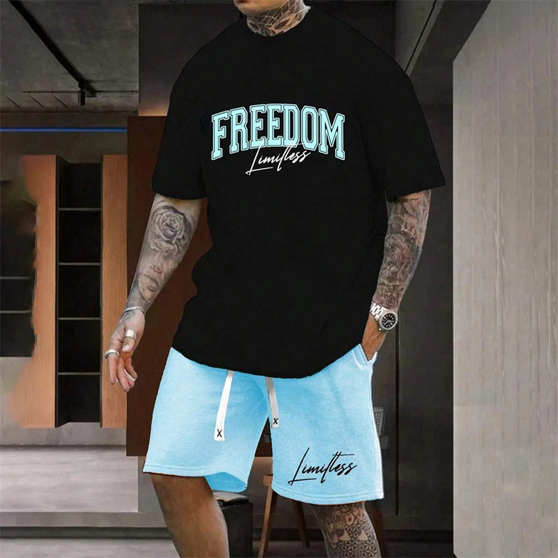 Men's Basketball Sport Outdoor Leisure Set – Loose Comfortable Holiday Casual Suit (Up to 6XL)