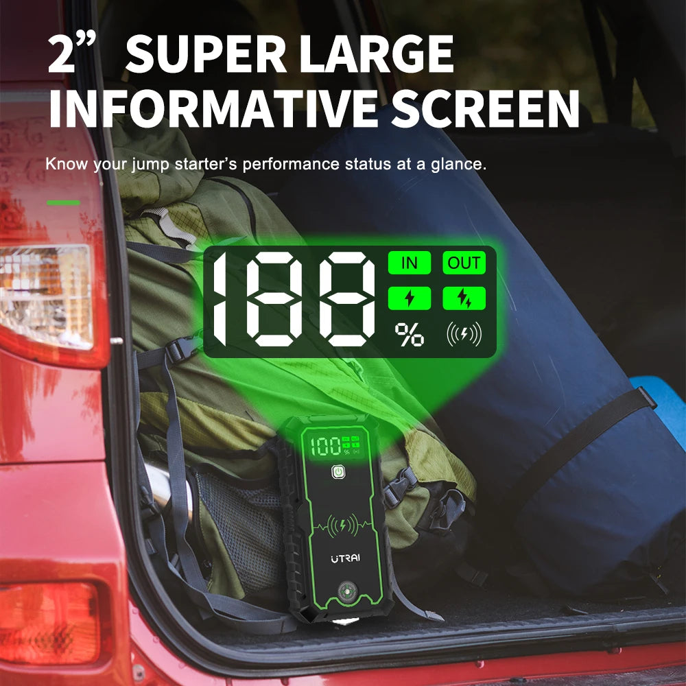 UTRAI 4000A Jump Starter — Portable 12V Car Battery Booster & Power Bank