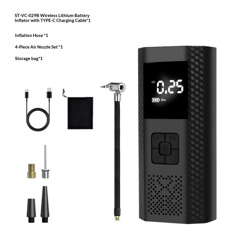 Rechargeable Cordless Tire Inflator with Digital Gauge