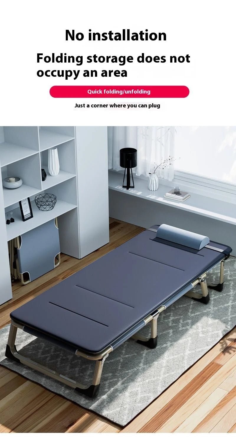 GIANXI Summer Camp Bed Folding Chair Office Nap Bed Recliner Napping Appliance Accompanying Bed Folding Bed With Cushion