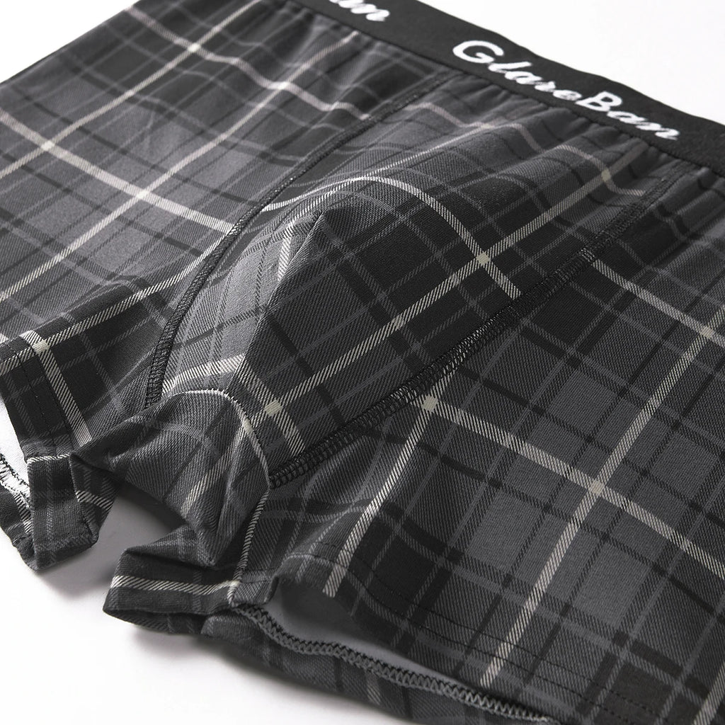Men's Cotton Stretch Plaid Boxer Shorts, 6-Pack