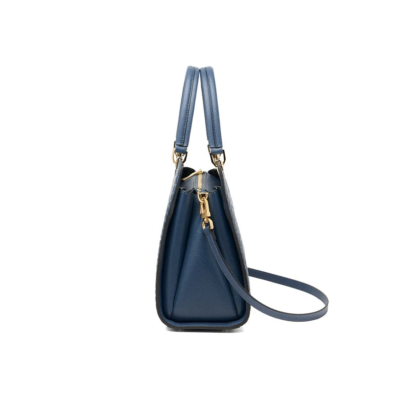 Genuine Cow Leather Tote Shoulder Bag – Handmade Luxury Handbag for Women