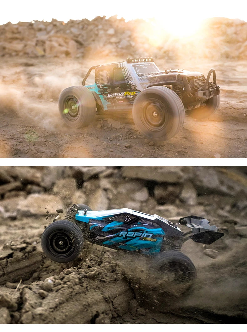 16103 PRO 1:16 Scale 4WD Brushless RC Car – 70KM/H Off-Road Climbing Truck with LED Lights