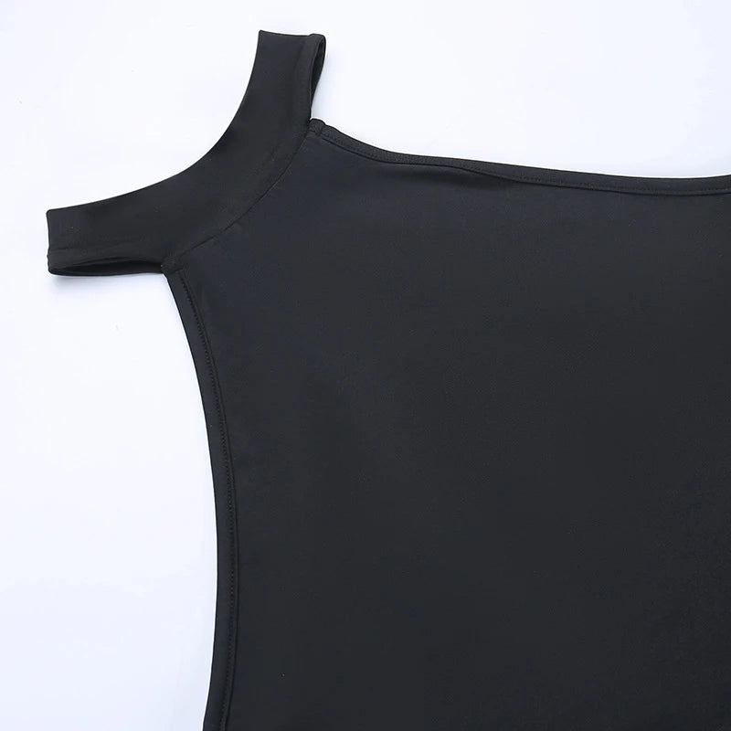 Gothic Halter Bandage Midi Dress — High Split Sexy Alt Partywear
