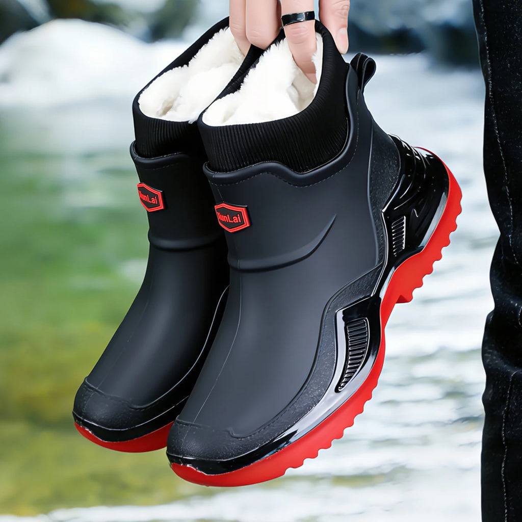 Men's Plush-Lined EVA Rain Boots
