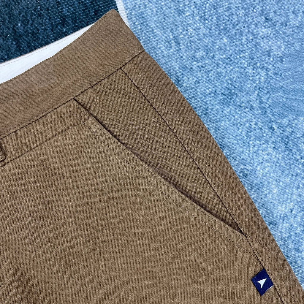 Men's Heavyweight Work Pants – Retro Straight Leg Stretch Cotton Trousers