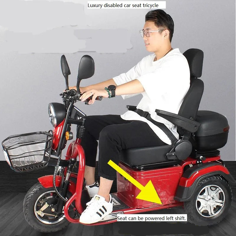 4-Wheel Mobility Scooter – 600W Motor, 40–50 km Range