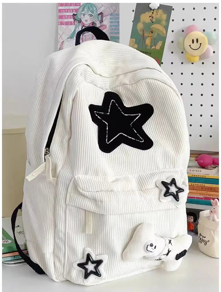 Corduroy Backpack – Girls School & Everyday Book Bag