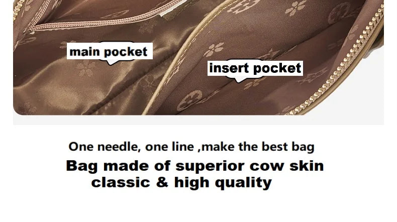 ZOOLER Genuine Cow Leather Flap Tote Bag – Luxury Lock Shoulder Crossbody Handbag for Women