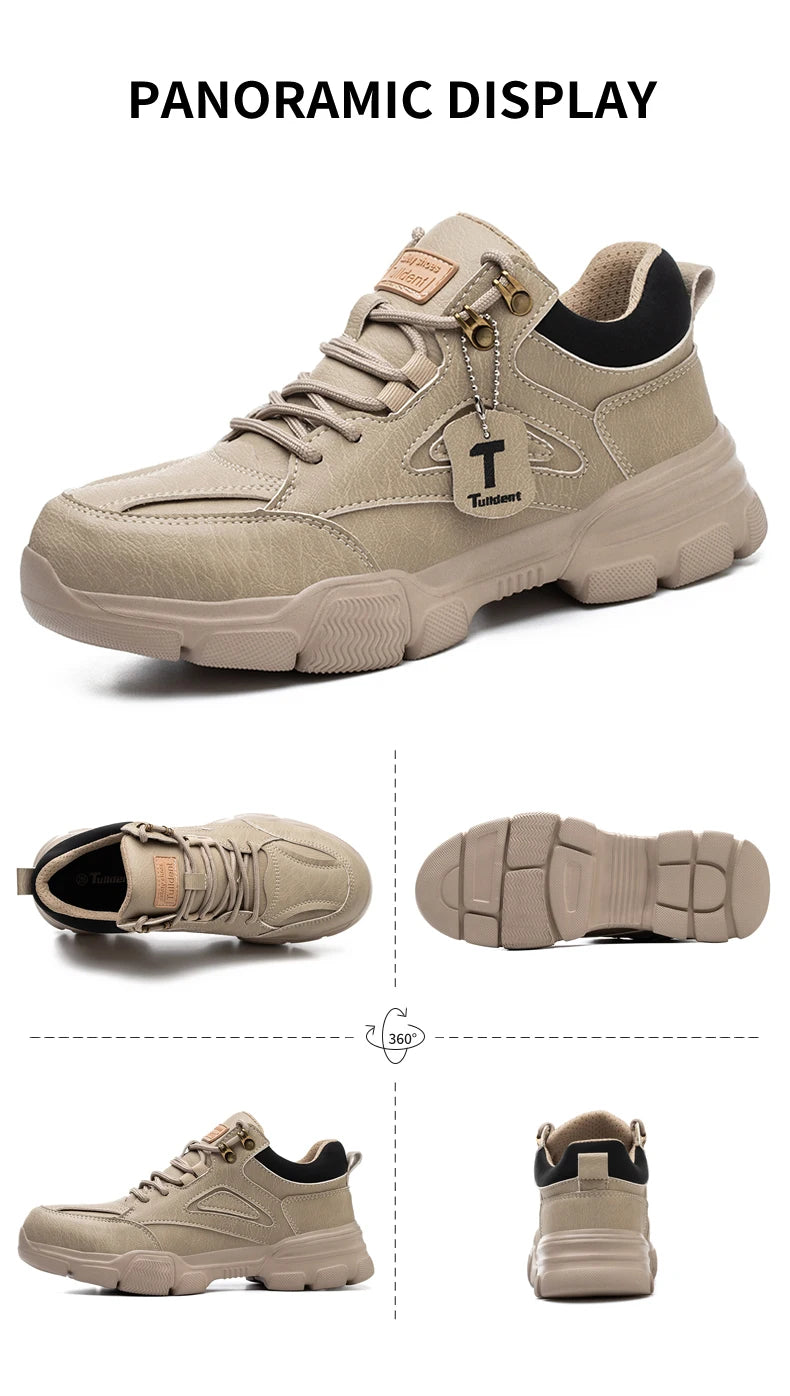 Men's Steel Toe Safety Work Shoes – Anti-Smash Anti-Puncture Tactical Boots