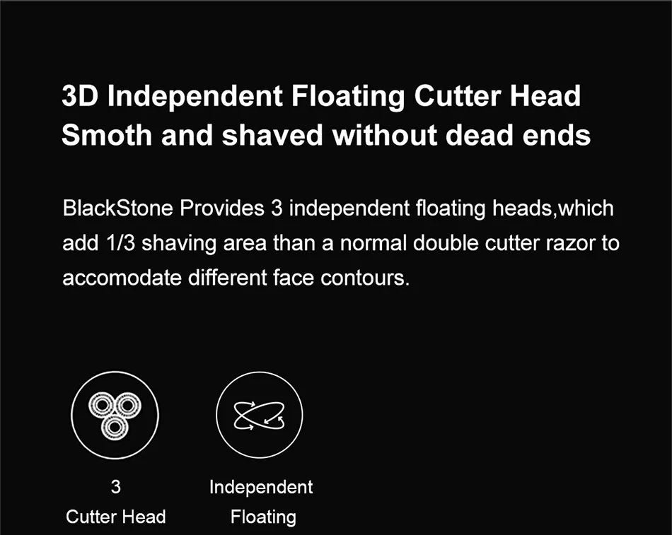 ENCHEN Blackstone 3D Rotary Electric Shaver – Type-C Fast Charge, 85-Min Runtime, Auto-Grinding Blade