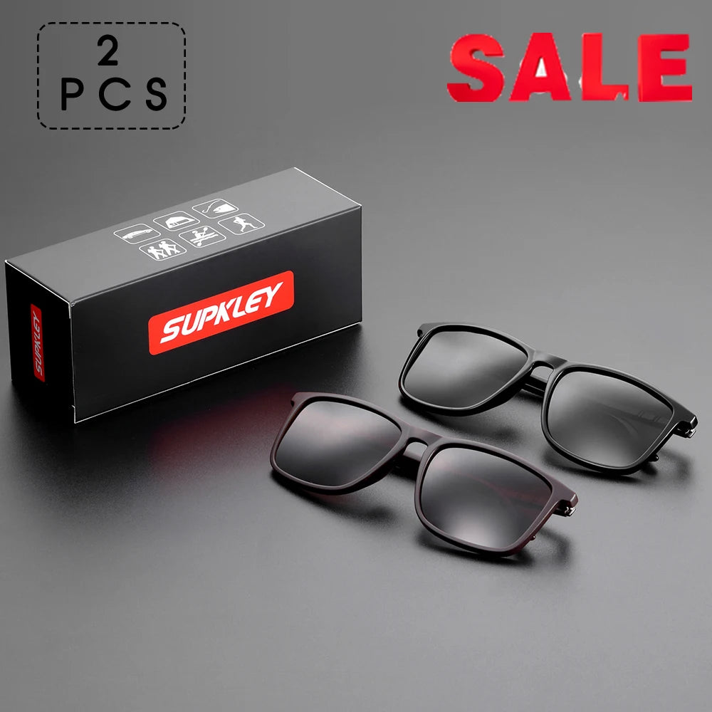 SUPKLEY Men's Polarized Square Sports Sunglasses