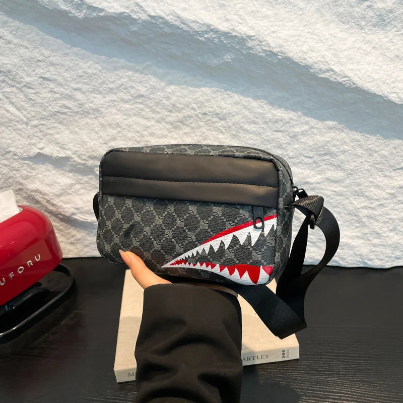 Shark Mouth Crossbody Bag – Creative Coin Purse & Phone Bag, Casual Fashion Small Square Bag