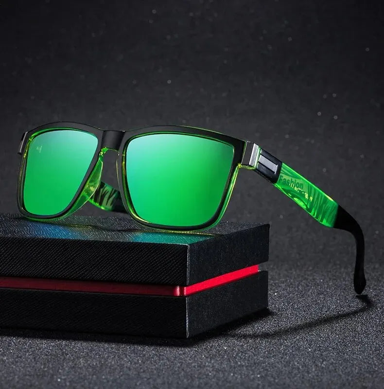 Fashionable Vintage Square Sunglasses | Luxury Designer Driving Fishing Eyewear for Men & Women