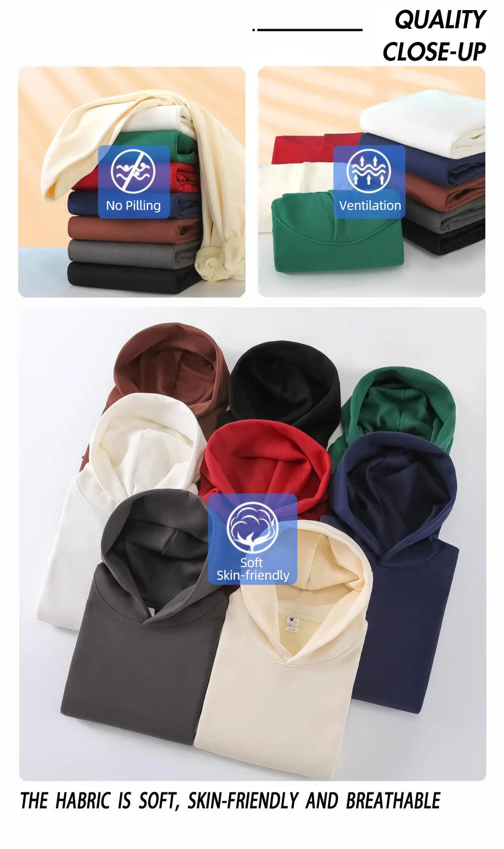 Men's Heavy Weight Polar Fleece Pullover Hoodie — 480gsm Thick Cotton Sweatshirt