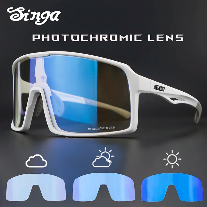 Singa Photochromic Cycling Sunglasses | UV400 Running Bicycle Outdoor Sports Eyewear