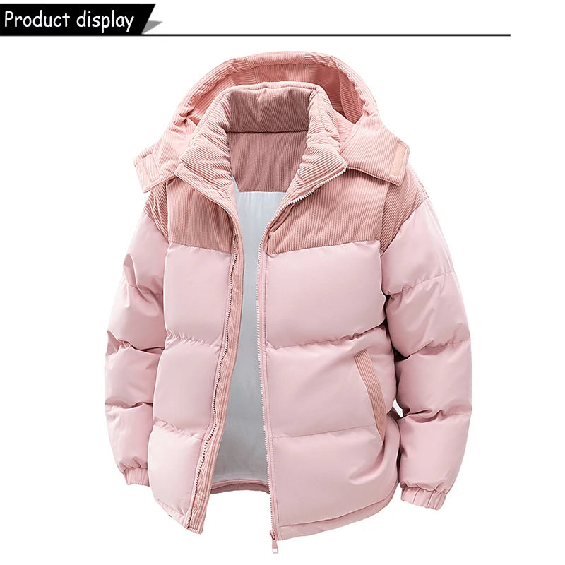 Men's Removable Hooded Windbreaker Parka Jacket – Warm Casual Outerwear for Autumn & Winter