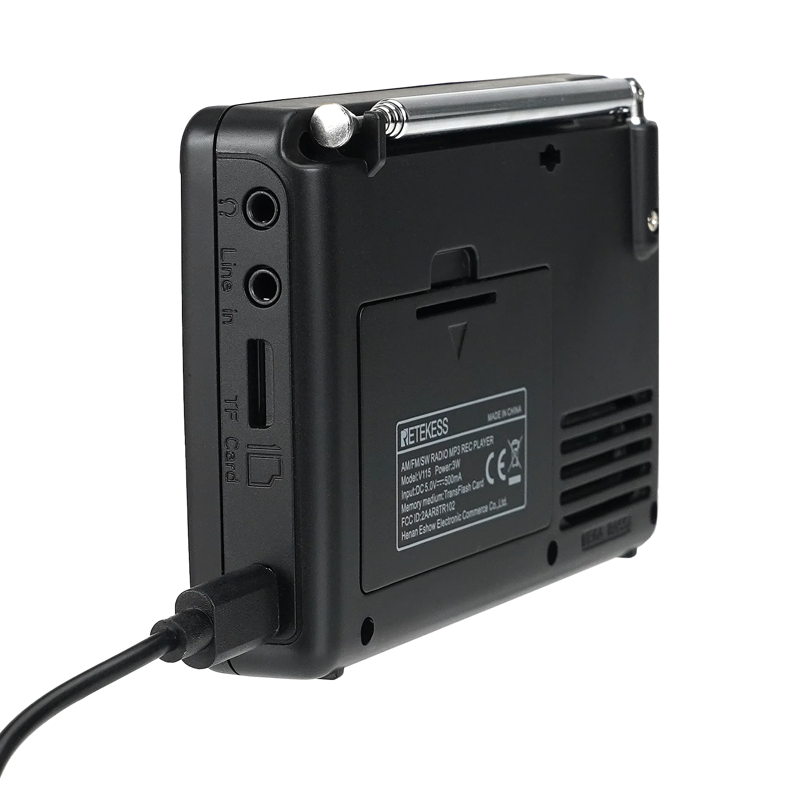 RETEKESS V115 Portable FM AM SW Radio — Rechargeable with USB