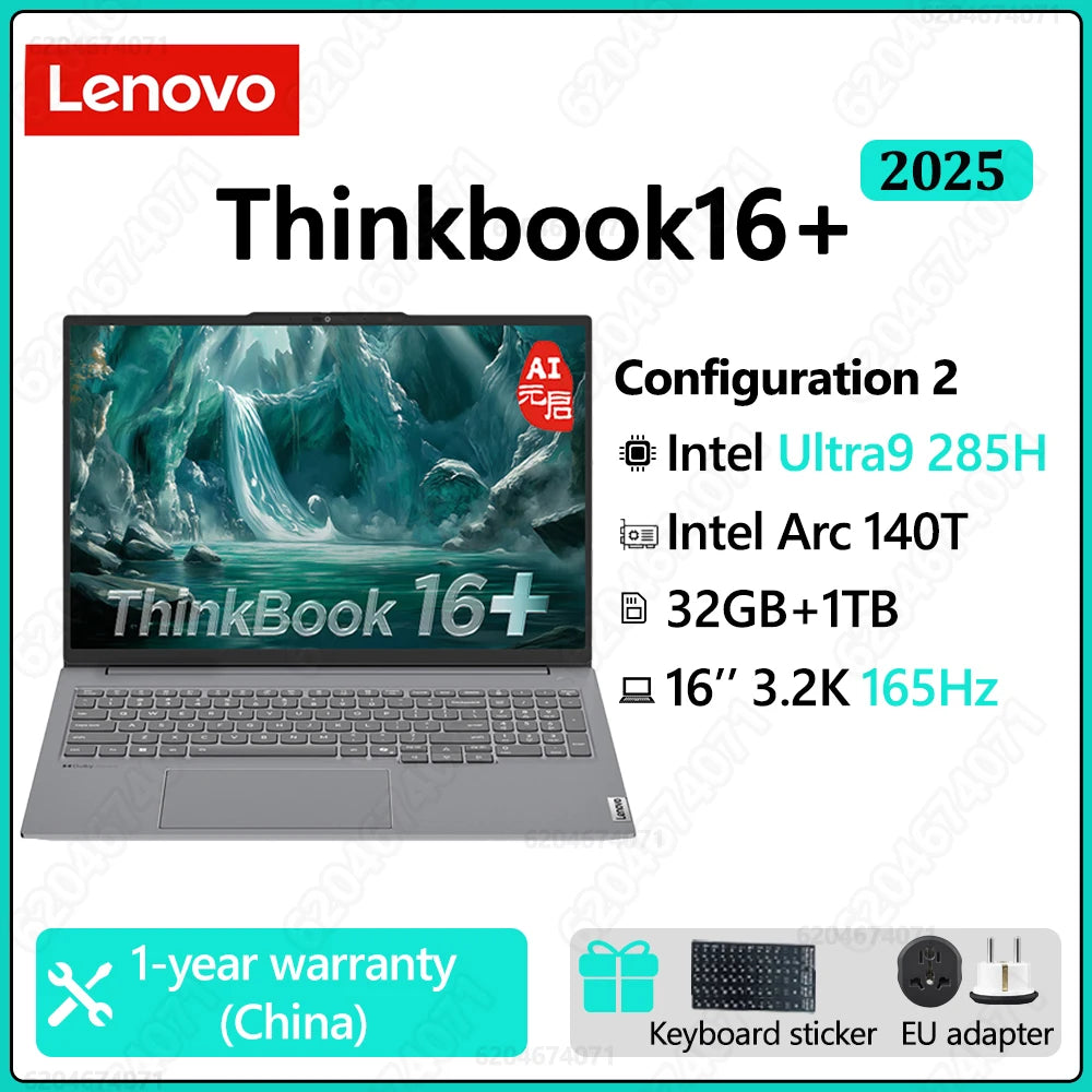 Lenovo ThinkBook 16+ 2025 – Intel Core U9-285H, RTX 5060, 32GB DDR5, 1TB SSD, 16" 3.2K 165Hz