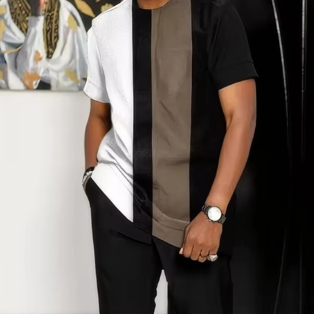 Men's 3D Print Oversized T-Shirt & Jogger Pants 2-Piece Set – Casual Sportswear