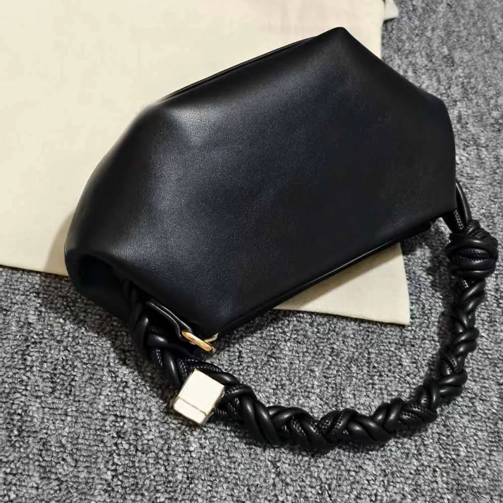 Paris Hexagonal Woven Genuine Leather Mini Saddle Clutch Crossbody Bag – Premium Fashion Shoulder Handbag for Women